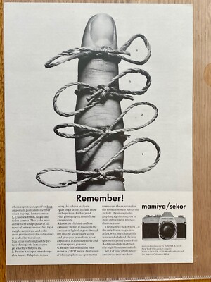 Mamiya Sekor 500 TL Kamera Original 1967 Vintage Advert Werbung Reklame