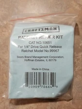 NEW Craftsman 1/4" Ratchet Repair Kit 10651 for Quick Release Ratchet 99967