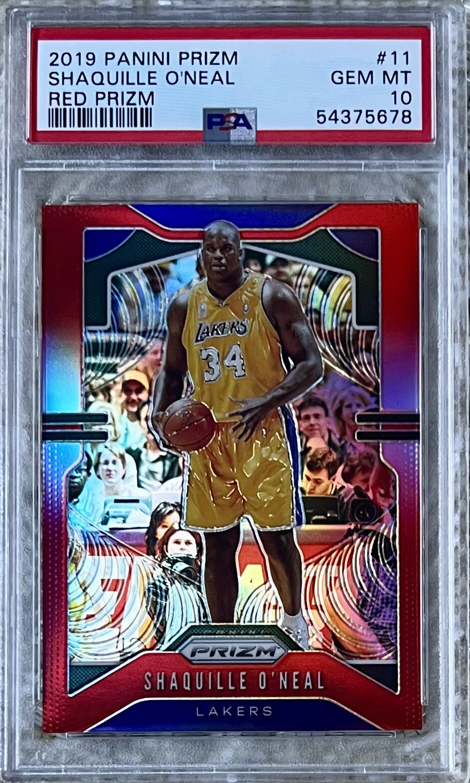 2018 PANINI RED PRIZM /299 SHAQUILLE ONEAL PSA 10