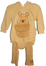 New 12 Months Winnie the Pooh Cosplay 2 Piece Set Outfit Hood Disney Baby
