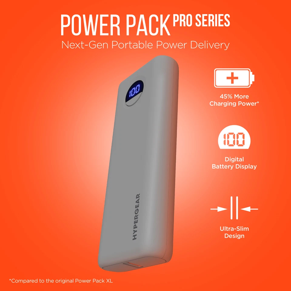HyperGear PowerPack PRO+ 20000mAh 20W Power Bank carregando 2 dispositivos ao mesmo tempo - Imagem 3 de 4
