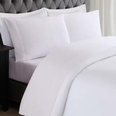 Anytime 3-Piece White Polyester Twin Sheet Set