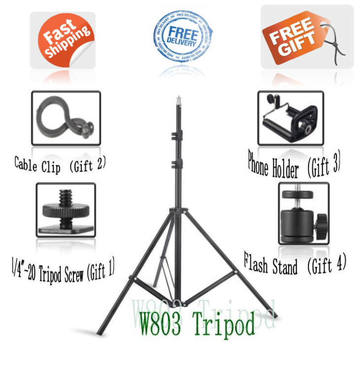 Ring Light Flash Stand Phone Holder Mount Softbox Studio Video Vlog Tripod Kits-image