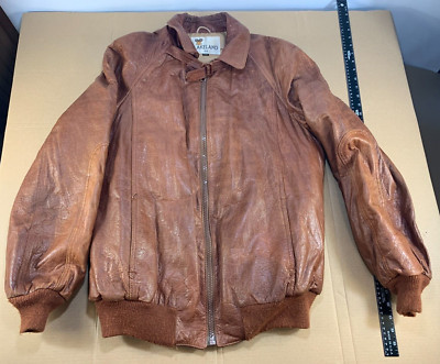 80s LAKELAND レザージャケット Made in USA Size38 Vintage 60s Lakeland Leather Clicker Club Cigar Racing Coat Jacket