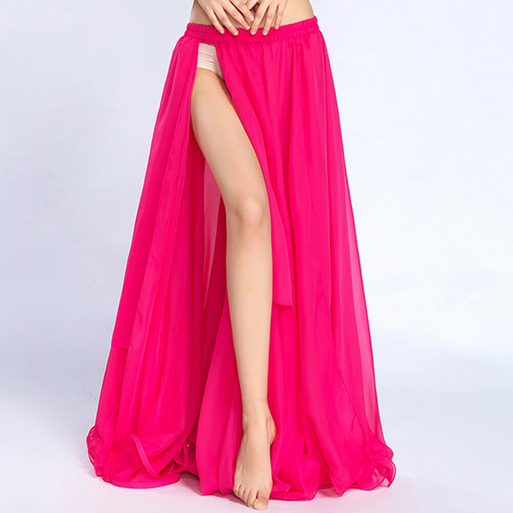 NEW Fation slit skirt Belly Dance Skirt splice Cloth Carnival dress