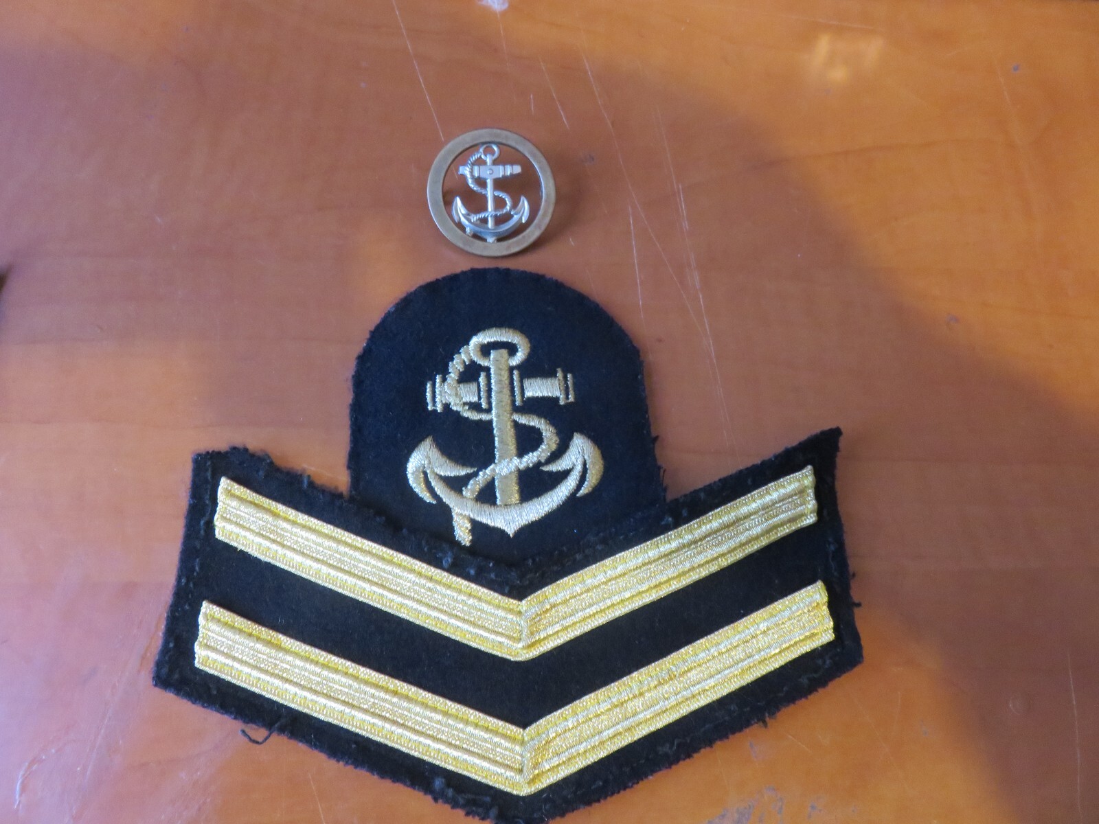 ROYAL NAVY LEADING HAND RANK BADGE +2 X GCB + METAL BERET BADGE+ COTTER PIN eBay
