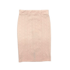Better Be Pink Straight & Pencil Skirt Size M Pull On Knee Length Textured