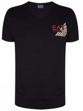 Image of Mens EA7 Navy V-Neck T-Shirt