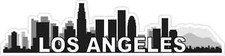 10x3 Los Angeles Skyline Sticker Car Bumper Truck Window Vehicle Door Stickers