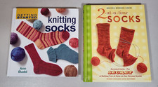 Lot of 2 Knitting Sock Books - Knitting Socks 2-at-a-time Socks