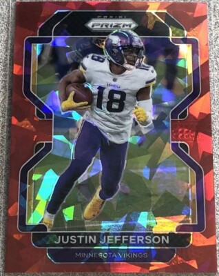 NFL 2021 Prizm Football Justin Jefferson Trading Card #125 [Red