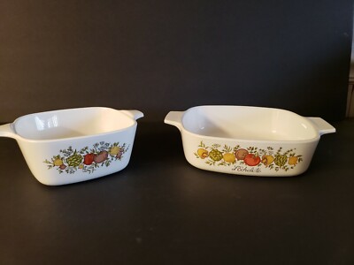 Corning Ware Spice of Life Two Piece Casserole Bowls, Dishes