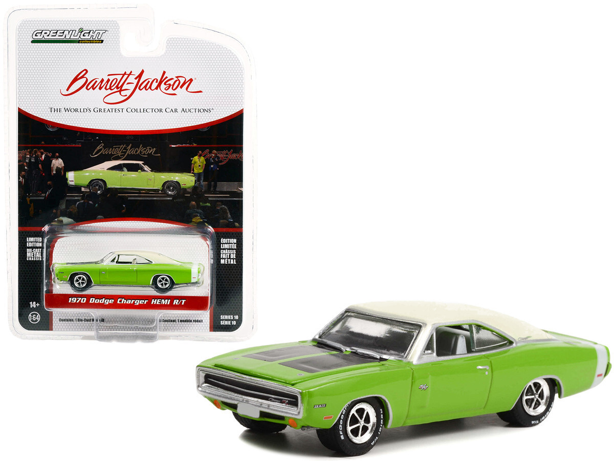 Greenlight 1970 Dodge Charger HEMI R/T Green Barrett Jackson 1/64