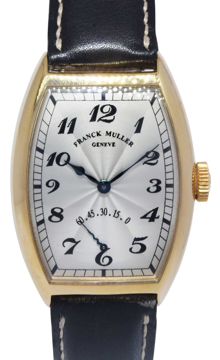 Franck Muller Curvex Retrograde 18k Yellow Gold Manual Watch 5850