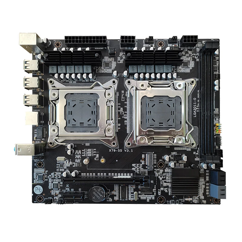MATX dual socket LGA2011 X79 motherboard Intel chipset C602 Xeon E5 2600 v1 v2 - Image 2 of 4