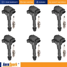 6X Ignition Coil & 6X Spark Plug for 97-09 Porsche 911 Boxster 2.5L - 3.6L UF544