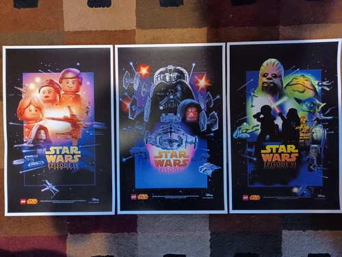 Star Wars Trilogy Lego 11" x 17" Movie Collector's Poster Prints ( Set of 3 )
