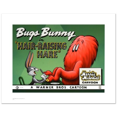 Looney Tunes Hair Raising Hare Numbered Lim. Ed. Warner Bros Animation Art COA