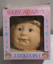 Baby Always Awake Asleep Doll Head 2 in 1 Roberta Taylor 1985
