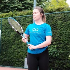 Unique Infinite Potential’ Eco-Play Womens Training Tee (Blue)