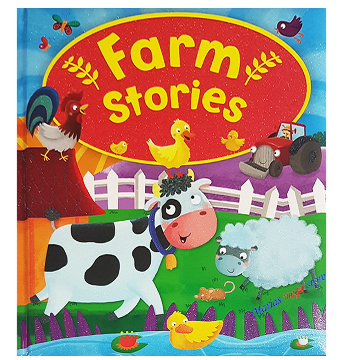 LARGE BEAUTIFUL QUALITY CHILDRENS FARM ANIMALS STORIES READING BOOK BEDTIME