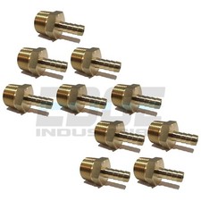  10 Pieces 3/8 HOSE BARB X 3/4 MALE NPT Brass Pipe Fitting Gas Fuel Water Air