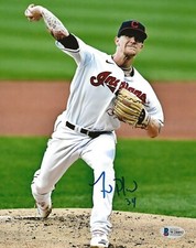 Zach Plesac signed Cleveland Indians 8x10 photo #3 Beckett Witnessed