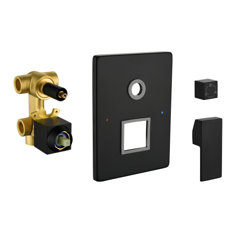 KA Shower system, 10" matte black full-body shower system with body spray head - Picture 4 of 11
