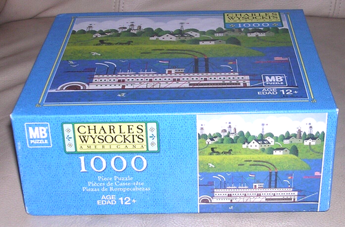 NEW 2005 HTF Mendocino River Boat Water Windmills 1000 Piece Puzzle Wysocki Pc - Picture 3 of 8