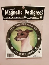 Pet Gifts USA Magnetic Pedigrees Dog Magnet - Italian Greyhound My Best Friend