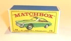 Matchbox Lesney No 75 FERRARI BERLINETTA Empty Repro E style Box**
