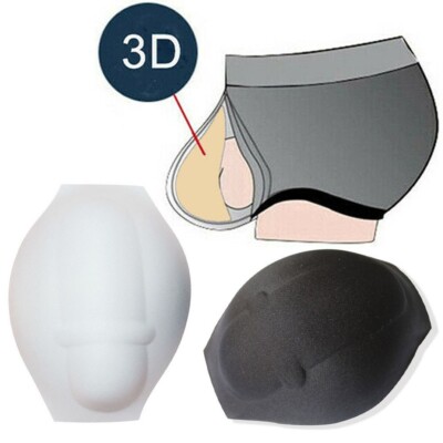 Männer Schwamm Beutel Pad Kissen Unterwäsche 3D Ausbuchtung Verstärker Slips Einsatz Einheitsgröße
