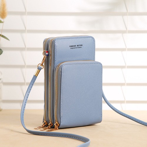 Women Crossbody RFID Blocking Wallet Touch Screen Bag Phone Purse Shoulder Strap - Picture 14 of 14