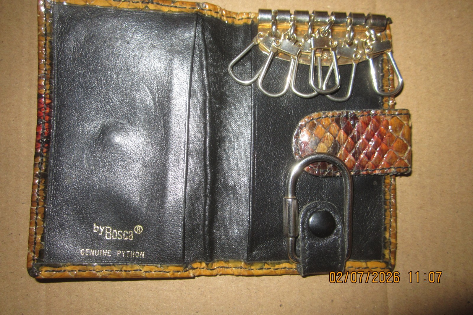 Vintage Bosca Python key case - image 3
