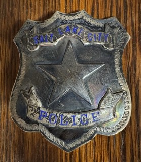 Obsolete Salt Lake City Utah Police Badge Salt Lake Stamp Co. Company