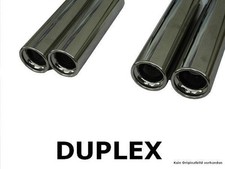 FOX Endschalldämpfer je 2x80mm gerollt für Opel Astra F Caravan 1-Punkt ab 88