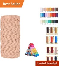Brick Red Macrame Rope 3mm 109 Yards for Wedding and Holiday Decorations