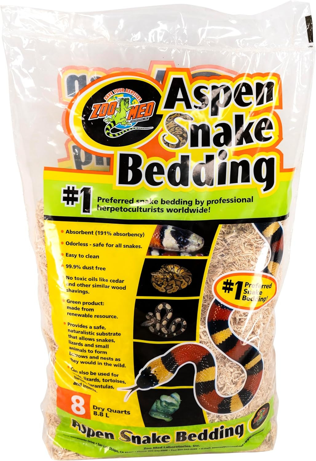 - Lettiera Rettili Aspen Snake, Lettiera Naturale per Rettili in Pioppo, Super A