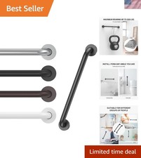 Elegant 16'' Black Stainless Steel Grab Bars for Shower Safety - 500lb Capacity