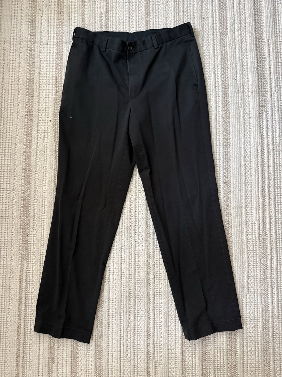 Brooks Brothers Black Chino Cotton Straight Leg Clark Fit Pants Men’s 36