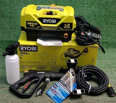 #ad Ryobi 1800 Max PSI 1.2 GPM Cold Water Electric Pressure Washer Used Once $79.99