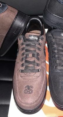 Size 9 - Nike Air Force 1 Low Stussy Black for sale online | eBay