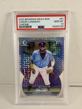 2023 Bowman Mega Box Chrome Prospects Junior Caminero #61 Refractor (RC) PSA 10