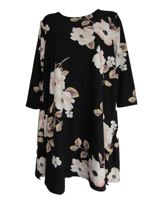knee length dresses for ladies Bobbie Mini Dress Black Gingham