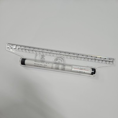 Rolling Ruler 1 Foot Drafting & Engineering Roller Clear Plastic Measuring Tool