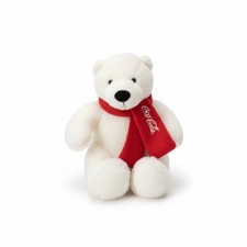 Coca Cola Polar Bear Plush Red Scarf Stuffed Animal White Promo Toy 7  