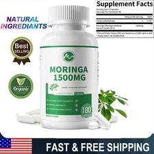 Moringa Oleifera 180Capsules 100% Pure Leaf Powder Max 1500mg