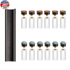 12 PCS Screw on Pool Cue Tips Replacement Kit 10mm/12mm/13mm Pool Stick Tips ...