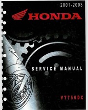 2001-2003 Honda VT750DC Owner Manual Shop Manual 345 Pages