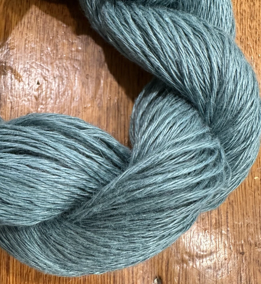 Fio de linho DK ~ Mineral /Lt azul-petróleo #20 Fibra Natura - 100% linho puro 137 jardas. - Imagem 2 de 4